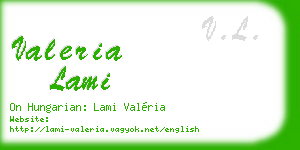 valeria lami business card